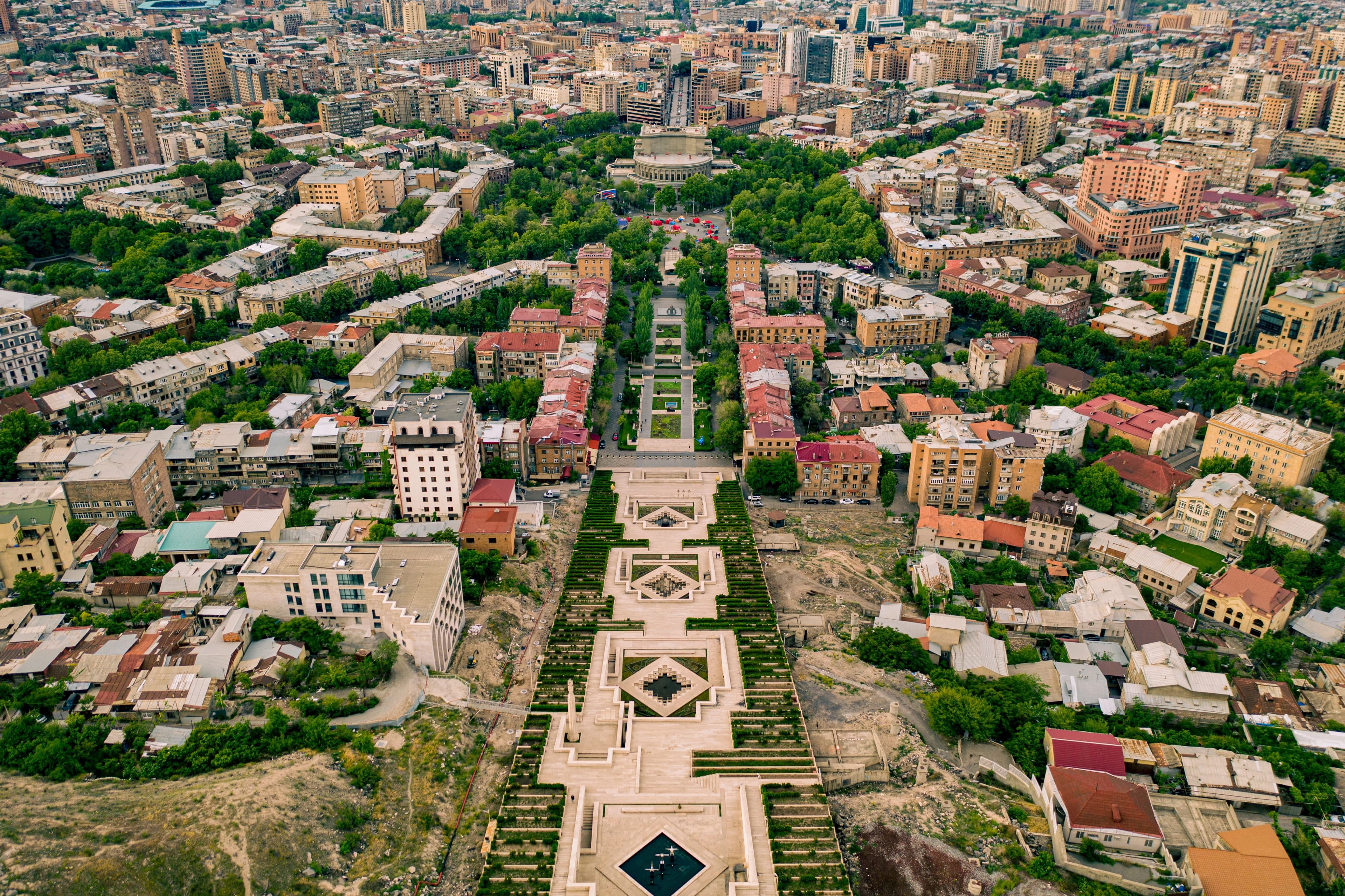 Aerial view of Armenia